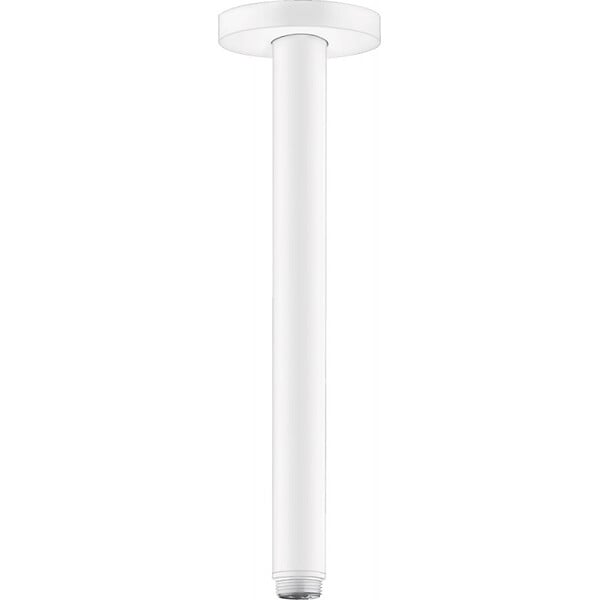 HANSGROHE - Hansgrohe Bras de douche S 300mm plafond M 1/2", Blanc mat (27389700) - large