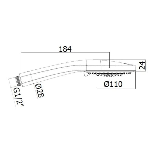 OPTIMA - Pomme de douche SAT B-Way noir SATBSRSKBW - large
