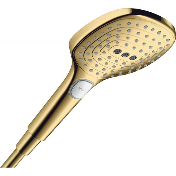 HANSGROHE - Hansgrohe Raindance Select E Douchette à main 120 3 jets, Aspect Doré poli (26520990) - large