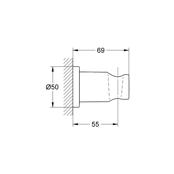 GROHE - Rainshower Support mural pour douchette (27074DL0) - large