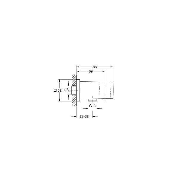 GROHE - Euphoria Cube coude à encastrer 1/2" (26370GN0) - large