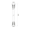 SWISS AQUA TECHNOLOGIES - Swiss Aqua Technologies Aurum flexible de douche 150 cm avec écrou anti-torsion, métal brossé (SATBAURHPBGM) - vignette