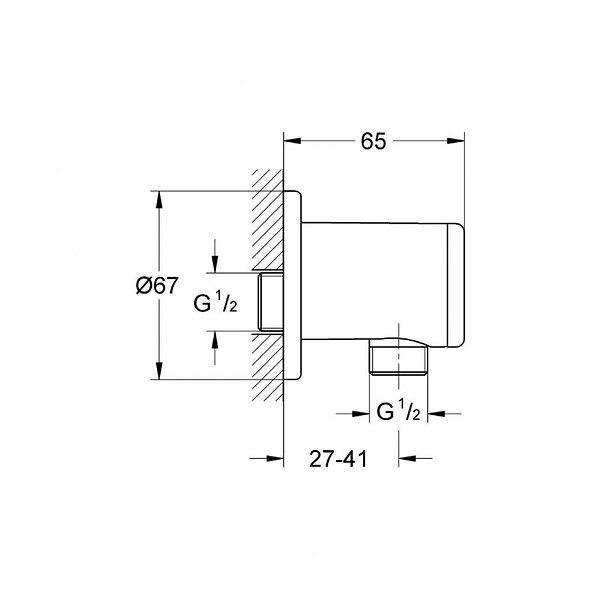 GROHE - Relexa  Coude à encastrer 1/2" (28626000) - large
