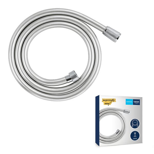 GROHE - Grohe VitalioFlex Silver flexible de douche anti-torsion 150 cm, chrome (G27505001) - large