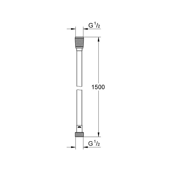 GROHE - Grohe VitalioFlex Silver flexible de douche anti-torsion 150 cm, chrome (G27505001) - large