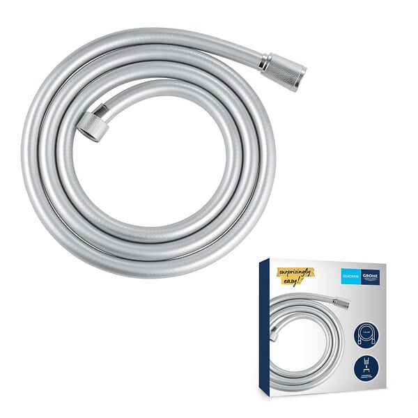 GROHE - VitalioFlex Silver flexible de douche anti-torsion 175 cm, chrome (G27506001) - large