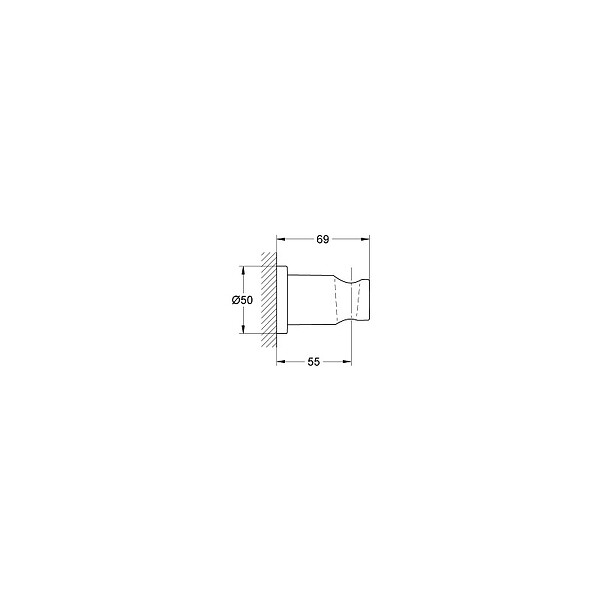 GROHE - RAINSHOWER - Support mural pour douchette, supersteel, (27074DC0) - large