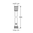 GROHE - Grohe VitalioFlex Trend flexible de douche 1500 mm, noir mat  (G-287412432) - vignette