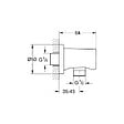 GROHE - Grohe Rainshower Coude à encastrer 1/2" (27057AL0) - vignette