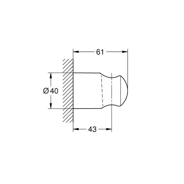 GROHE - Grohe VITALIO UNIVERSAL support de douche mural, noir mat (G-279582430) - large