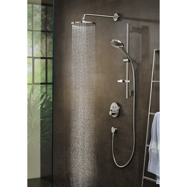 HANSGROHE - Hansgrohe Fixfit S Coude pour raccordement mural, chrome (26453000) - large