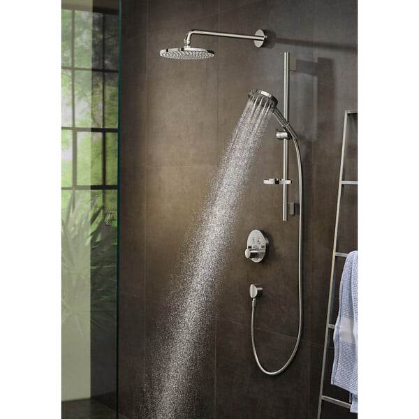 HANSGROHE - Hansgrohe Fixfit S Coude pour raccordement mural, chrome (26453000) - large