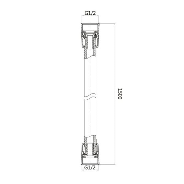 SWISS AQUA TECHNOLOGIES - Swiss Aqua Technologies Aurum flexible de douche 150 cm avec écrou anti-torsion, or rose (SATBAURHPBRG) - large