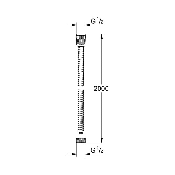 GROHE - Grohe Relexaflex Metal flexible de douche en métal 2000 mm, chrome (28140001) - large