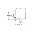 GROHE - Rainshower Coude à encastrer 1/2", Hard Graphite Brossé (27057AL0) - vignette