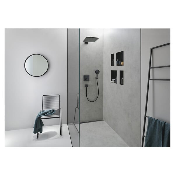 HANSGROHE - Coude de raccordement Fixfit Square, noir mat (26455670) - large
