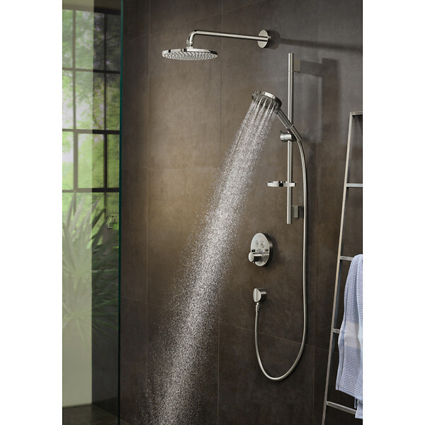 HANSGROHE - Hansgrohe Fixfit S Coude pour raccordement mural, chrome (26453000) - large