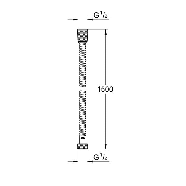 GROHE - Grohe VITALIOFLEX METAL LONG-LIFE METAL flexible de douche 1500 mm, noir (G-27502KS1) - large