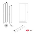 SWISS AQUA TECHNOLOGIES - Swiss Aqua Technologies Walk-in 80x200cm Paroi en verre fumé 8 mm anticalcaire, avec bras et profilés noir mat (SATBWI80KSPRC) - vignette