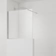 SWISS AQUA TECHNOLOGIES - Swiss Aqua Technologies Pare-muret 110x100cm Paroi en verre Crystal Glass® 8 mm anticalcaire, avec bras et profilés chrome brillant (SATBWIS110PR) - vignette