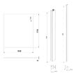 SWISS AQUA TECHNOLOGIES - Swiss Aqua Technologies Pare-muret 100x90cm Paroi en verre Crystal Glass® 8 mm anticalcaire, avec bras et profilés noir mat (SATBWIS90PRC) - vignette