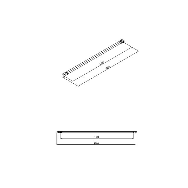 SWISS AQUA TECHNOLOGIES - Swiss Aqua Technologies Bras de montage 120 cm Walk-in noir (SIKOZAV2C) - large