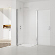 SWISS AQUA TECHNOLOGIES - Swiss Aqua Technologies Set Porte de douche 90x196 cm transparente + Profilé pour paroi de douche + Poignée pour porte de douche (SATFUD90NIKA) - vignette
