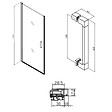 SWISS AQUA TECHNOLOGIES - Swiss Aqua Technologies Set Porte de douche 90x196 cm transparente + Profilé pour paroi de douche + Poignée pour porte de douche (SATFUD90NIKA) - vignette