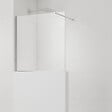 SWISS AQUA TECHNOLOGIES - Swiss Aqua Technologies Pare-muret 100x90 cm Paroi en verre Crystal Glass® 8 mm anticalcaire, avec bras et profilés chrome brillant (SATBWIS90PR) - vignette