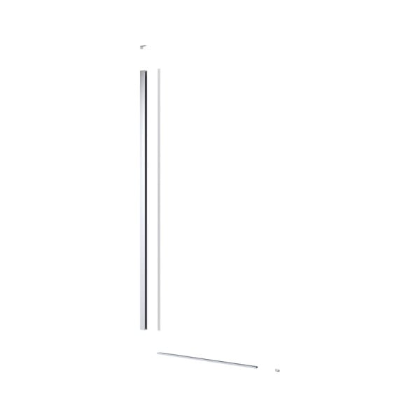SWISS AQUA TECHNOLOGIES - Swiss Aqua Technologies Pare-muret 100x90 cm Paroi en verre Crystal Glass® 8 mm anticalcaire, avec bras et profilés chrome brillant (SATBWIS90PR) - large