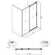 SWISS AQUA TECHNOLOGIES - Swiss Aqua Technologies T-Linea Porte coulissante douche verre trempé Easy Clean 120x200cm Ouverture droite à gauche TLDNEW120L01 - vignette