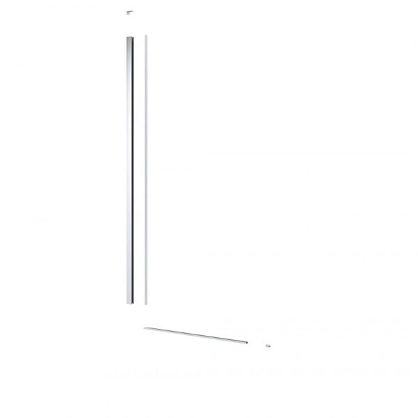 SWISS AQUA TECHNOLOGIES - Swiss Aqua Technologies Walk-in Set pour installation de paroi de douche avec profilé, rail inférieur et kit de montage, Chrome - large