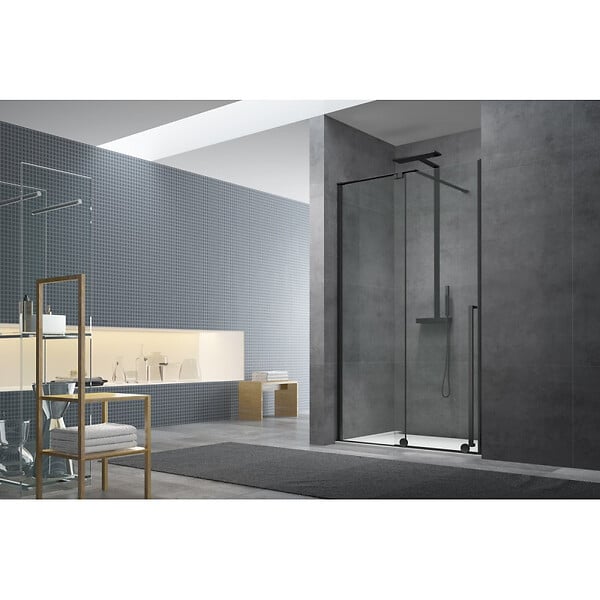 SWISS AQUA TECHNOLOGIES - Swiss Aqua Technologies Walk-in X Motion Porte coulissante de douche sans profilés, verre transparent Easy Clean 120x200cm (SIKOWIXM120) - large
