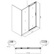 SWISS AQUA TECHNOLOGIES - Swiss Aqua Technologies T-Linea Porte coulissante douche verre trempé Easy Clean 120x200cm Ouverture droite à gauche TLDNEW120L02 - vignette