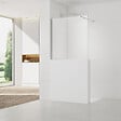 SWISS AQUA TECHNOLOGIES - Swiss Aqua Technologies Pare-muret 100x100cm Paroi en verre Crystal Glass® 8 mm anticalcaire, avec bras et profilés chrome brillant (SATBWIS100PR) - vignette