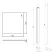 SWISS AQUA TECHNOLOGIES - Swiss Aqua Technologies Pare-muret 100x100cm Paroi en verre Crystal Glass® 8 mm anticalcaire, avec bras et profilés chrome brillant (SATBWIS100PR) - vignette