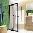 SWISS AQUA TECHNOLOGIES - Swiss Aqua Technologies TEX-C ensemble porte compact/paroi 90x90cm anticalcaire avec profilés noir mat (SATTEXC90S90C) - vignette