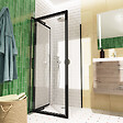 SWISS AQUA TECHNOLOGIES - Swiss Aqua Technologies TEX-C ensemble porte compact/paroi 90x90cm anticalcaire avec profilés noir mat (SATTEXC90S90C) - vignette