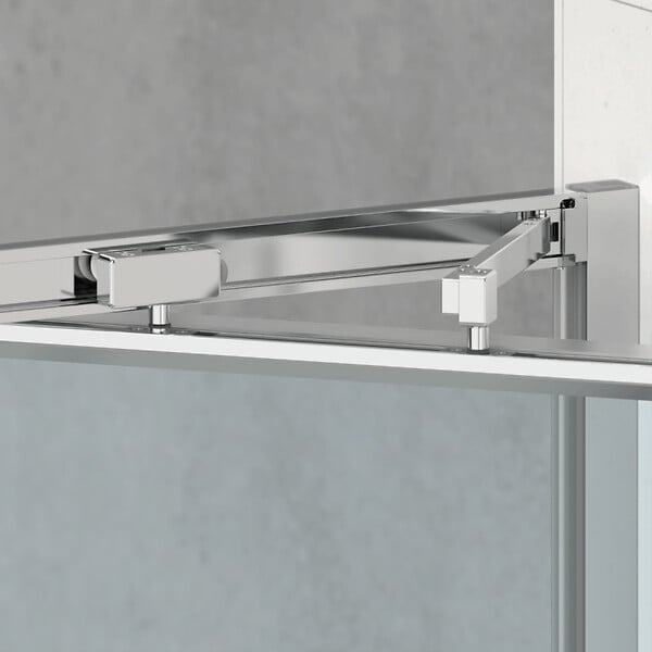 SWISS AQUA TECHNOLOGIES - Swiss Aqua Technologies TEX-C ensemble porte compact/paroi 100x80cm anticalcaire avec profilés chrome brillant (SATTEXC100S80) - large