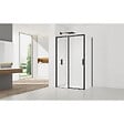 SWISS AQUA TECHNOLOGIES - Swiss Aqua Technologies TEX BB ensemble porte coulissante/paroi 100x100cm anticalcaire avec profilés noir mat (SIKOTEXDBB100S100C) - vignette