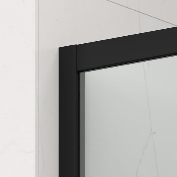 SWISS AQUA TECHNOLOGIES - Swiss Aqua Technologies TEX BB ensemble porte coulissante/paroi 100x100cm anticalcaire avec profilés noir mat (SIKOTEXDBB100S100C) - large