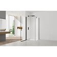 SWISS AQUA TECHNOLOGIES - Swiss Aqua Technologies Fusion ensemble porte pivotante /paroi 100x80cm anticalcaire avec profilés noir mat (SATFUD100S80C) - vignette