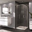 HÃŒPPE - HÜPPE  Next - Paroi douche et porte coulissante 90x90cm en verre transparent + Profilés chromés brillants (145002.069.322) - vignette