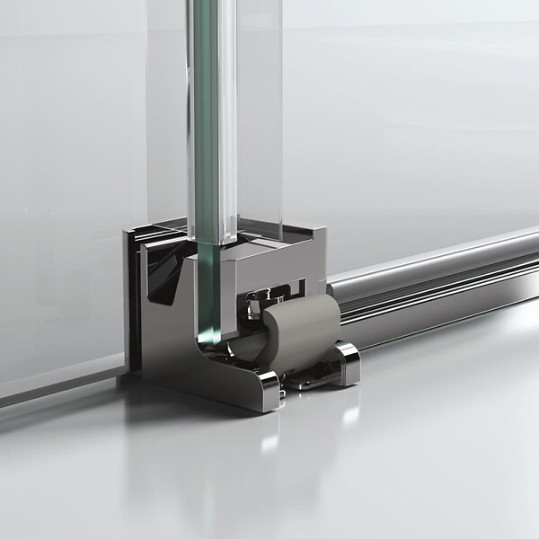 HÃŒPPE - HÜPPE  Next - Paroi douche et porte coulissante 90x90cm en verre transparent + Profilés chromés brillants (145002.069.322) - large