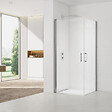 SWISS AQUA TECHNOLOGIES - Swiss Aqua Technologies Fusion Portes de douche acces en angle pivotantes 90x90cm anticalcaire avec profilés chrome brillant (SATFUD9090-SET) - vignette