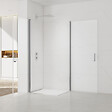SWISS AQUA TECHNOLOGIES - Swiss Aqua Technologies Fusion Portes de douche acces en angle pivotantes 90x90cm anticalcaire avec profilés chrome brillant (SATFUD9090-SET) - vignette