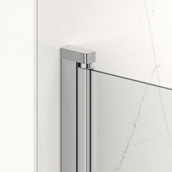 SWISS AQUA TECHNOLOGIES - Swiss Aqua Technologies Fusion Portes de douche acces en angle pivotantes 90x90cm anticalcaire avec profilés chrome brillant (SATFUD9090-SET) - large