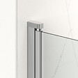 SWISS AQUA TECHNOLOGIES - Swiss Aqua Technologies Fusion Portes de douche acces en angle pivotantes 90x90cm anticalcaire avec profilés chrome brillant (SATFUD9090-SET) - vignette