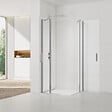 SWISS AQUA TECHNOLOGIES - Swiss Aqua Technologies Fusion Portes de douche acces en angle pivotantes 100x90cm anticalcaire avec profilés chrome brillant (SATFUDP10090-SET) - vignette