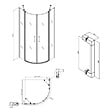 SWISS AQUA TECHNOLOGIES - Swiss Aqua Technologies Set Porte de douche 90x195 cm transparente + 2x Poignée pour porte de douche, chrome (SATFUSP90CRT-SET) - vignette